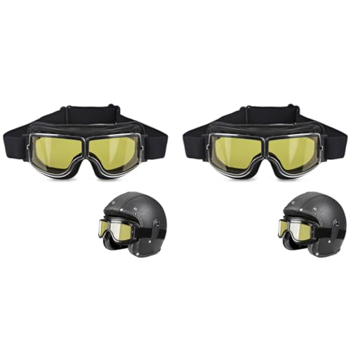 Proberos® Motorcycle Bike Goggles Yellow Windproof ATV Sunglasses Dustproof Racing Scratch Resistant Ski Protective Safety Glasses 2PCS Proberos® Motorcycle Bike Goggles Yellow Windproof ATV Sunglasses Dustproof Racing Scratch Resistant Ski Protective Safety Glasses 2PCS